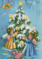 ENGEL WEIHNACHTSFERIEN Feiern & Feste Vintage Ansichtskarte Postkarte CPSM #PAH910.DE - Engel