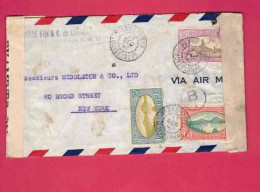 Lettre De 1942 Pour Les USA EUAN -YT N° 106, 112 Et 121 - Storia Postale