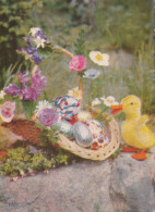 OSTERN HUHN EI Vintage Ansichtskarte Postkarte CPSM #PBP016.DE - Easter