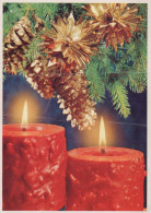 Neujahr Weihnachten KERZE Vintage Ansichtskarte Postkarte CPSM #PBO005.DE - New Year