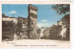 30  REMOULINS CHATEAU SAINT PRIVAT COUR D HONNEUR - Remoulins