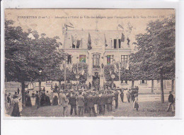 FONDETTES: Réception à L'hôtel De Ville Des Délégués Pour L'inauguration De La Gare 1907 - état - Fondettes