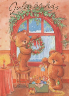 Buon Anno Natale ORSACCHIOTTO Vintage Cartolina CPSM #PAU638.IT - Anno Nuovo