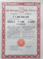 Stad Anwerpen - Lening 1962-1982 - 1 000 Francs - 5 à 5,5 % - Other & Unclassified