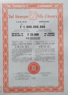 Stad Anwerpen - Lening 1962-1982 - 25 000 Francs - 5 à 5,5 % - Autres & Non Classés