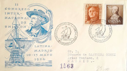 CONGRESO INTER NACIONAL DE UNION LATINA MADRID, 1954 - Lettres & Documents