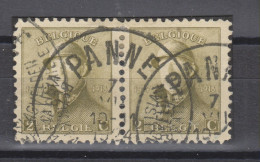 COB 166 En Paire Oblitération Centrale Touristique PANNE - 1919-1920 Roi Casqué