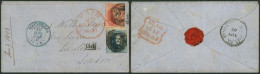 Médaillon - N°7/8 Au Filet Sur LAC Obl P24 çàd Bruxelles (1853) > London - 1851-1857 Medallones (6/8)