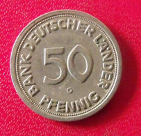 Allemagne Deutschland. 50 Pfennig Bank Deutscher Länder 1949 G - 50 Pfennig