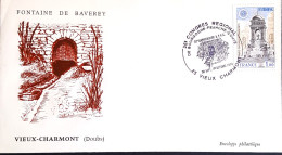 Pli Baverey, Fontaine, Vieux Charmont, Franche Comté, Doubs, Congrès Régional - Storia Postale