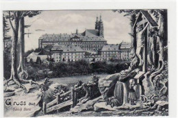 39049804 - Banz Mit Schloss Und Gebet Im Wald Gelaufen Von 1911. Leichter Stempeldurchdruck, Sonst Sehr Gut Erhalten. - Bamberg