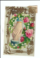 Gelukkig Nieuwjaar   1913  Celloid Kaart (handmade) - Anno Nuovo