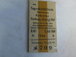 Tagesrückfahrkarte Personenzug Kirchzarten - Freiburg (Breisg) Hbf. 2. Klasse Von (Eisenbahn-Fahrkarte) - Non Classificati