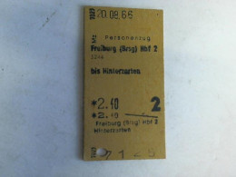 Fahrkarte Personenzug Freiburg (Brsg) Hbf 2 Von (Eisenbahn-Fahrkarte) - Non Classificati