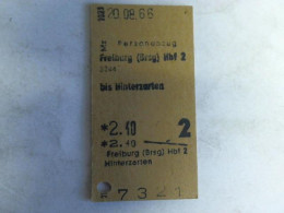 Fahrkarte Personenzug Freiburg (Brsg) Hbf 2 Bis Hinterzarten Von (Eisenbahn-Fahrkarte) - Ohne Zuordnung