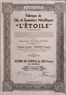 Fabrique De Lits Et Sommiers Métalliques  - L'ETOILE - Wilrijk-Anvers - 1952 - Autres & Non Classés