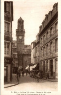 14 - Vire - La Porte XIII° Siècle - Clocher Du XV° Siècle - Hôtel Du Cheval Blanc - Belle CPA De1935 & Belle Animation - Vire