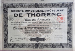 Société Immobilière Et Hôtellière De Thorenc - Paris - 1929 - Autres & Non Classés