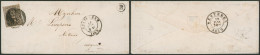 N°10A Au Filet Sur LSC Obl P109 çàd Sottegem (1859) + Boite Rurale "B" > Oordegem + Arrivée Wetteren - 1858-1862 Medaglioni (9/12)