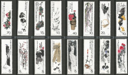 PR China 1979/80 Selection MNH ** Issues Qi Baishi Monk Jian Zhen Great Wall Taiwan Scenery + Camellia F60 - Colecciones & Series