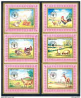 Yemen 1982 World Food Day FAO Deluxe Sheet 6 Values - Yémen