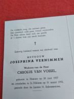 Doodsprentje Josephina Vernimmen / Hamme 26/6/1907 Sint Niklaas 31/3/1992 ( Carolus Van Vossel ) - Religion & Esotérisme