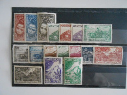 MARTINIQUE YT 226/242 SERIE COURANTE* - Neufs