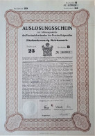 Auslosungsschein - Des Provinzialverbandes Der Provinz Ostpreussen - 1927 - 25 RM - Bank En Verzekering