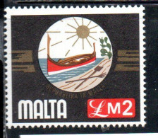 MALTA 1976 COAT OF ARMS OF REPUBLIC STEMMA DELLA REPUBBLICA ARMOIRIES £ 2  MNH - Malta