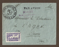 !!! AOF, LETTRE EN FRANCHISE PAR AVION DU SÉNÉGAL POUR LA FRANCE, CACHET BAN DAKAR - Storia Postale