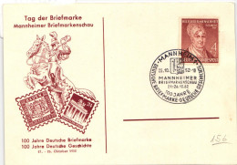 BRD Bund 156 Auf Postkarte Tag Der Briefmarke #NB476 - Altri & Non Classificati