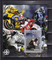 LI07 Benin 2007 Motorcycle Racing Cinderella Used Mini Sheet - Vignetten (Erinnophilie)