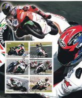 LI07 Benin 2002 Motorcycle Racing Cinderella Used Souvenir Sheet - Erinofilia