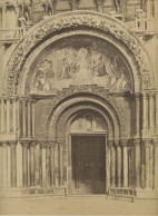 Photo Albuminée De La Porte De La Basilique St Marc à Venise - Oud (voor 1900)
