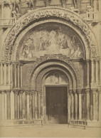 Photo Albuminée De La Porte De La Basilique St Marc à Venise - Ancianas (antes De 1900)