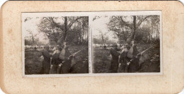 Photo Stéreoscopique , Le Coiffeur Dans La Tranchée - 1914-18