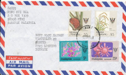 Malaysia Sarawak Air Mail Cover Sent To Denmark 12-10-1988 Topic Stamps - Malaysia (1964-...)