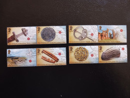 Britain 2024 Kingdom VIKING Sword Map Brooch Amber Comb Archaeology Jewelery 4x2v Mnh - Unused Stamps