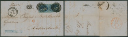 Médaillon - N°11 En Paire Sur LAC Obl P24 çàd Bruxelles (1862) + Manusc. "Franco" > Rotterdam / Cachet Privé (intérieur) - 1858-1862 Medallions (9/12)