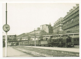 CART'ENTRAIN 2011 - PARIS-SAINT-LAZARE - UN EXPRESS DE NORMANDIE ENTRE EN GARE AU CROCHET D'UNE PACIFIC OUEST - Eisenbahnen