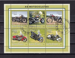 LI07 Guinea-Bissau 2001 Motorcyles Used Souvenir Sheet - Motorfietsen