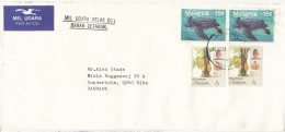 Malaysia Kelantan Cover Sent Air Mail To Denmark 24-12-1990 Topic Stamps - Malasia (1964-...)