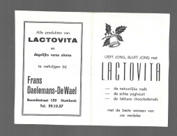 Humbeek Benedestraat Lactovia F. Daelemans - De Wael Kalender 1967 Calendrier Htje - Petit Format : 1971-80