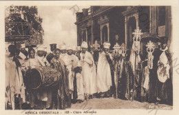 CARTOLINA  C9 ERITREA,AFRICA ORIENTALE-CLERO ABISSINO-(RIPRODUZIONE)-FORMATO PICCOLO-STORIA,MEMORIA,NON VIAGGIATA - Eritrea