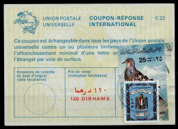 LIBYE LIBYA LIBYEN  La22A  120 DIRHAMS + Stamps 80 DIRHAMS  International Reply Coupon Reponse Antwortschein IRC IAS - Libya