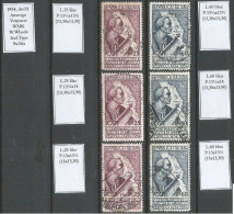 Italy 1954 Amerigo Vespucci Emissione Cpl Issue - All Perforations Tutte Le Dentellature R2SA - VFU - Firmati - 1946-60: Oblitérés