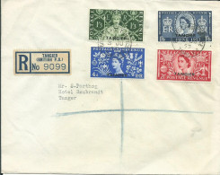 MAROC / TANGER  LETTRE  RECOMMANDEE TANGIER POUR TANGER DE 1953   LETTRE COVER - Morocco Agencies / Tangier (...-1958)