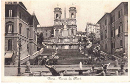 CARTOLINA ROMA COLOSSEOTRINITA' DEI MONTI ANNULLO TARGHETTA LITTORIALE - Andere Monumenten & Gebouwen