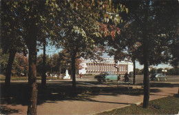 ROMANIA BUCURESTI - PALACE OF THE PRESIDENCY OF THE COUNCIL OF MINISTERS, CARS, BICYCLIST, PEOPLE, STATUE, ARCHITECTURE - Segnatasse