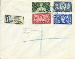 MAROC / TANGER  LETTRE RECOMMANDEE TANGIER POUR TANGER DE 1953   LETTRE COVER - Bureaux Au Maroc / Tanger (...-1958)